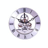 Metal See-through Quartz Clock Gear Clock DIY Accessories 86mm Silver Movement