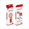 BODE Left and Right Small Handle Tennis Racket NS Game Grip Sports Game Handle TNS1843 for Switch(Red and blue)