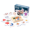 Wooden Block Matching Puzzle Children Education English Words / Math Computation Card Toy(Letter Block)