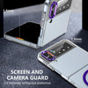 For Samsung Galaxy Z Flip4 lce Folding Series MagSafe Integrated Clear PC Phone Case(Purple)