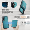 For Samsung Galaxy A36 JEEHOOD J06 British Style RFID MagSafe Card Bag PU Phone Case(Green)