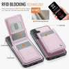 For Samsung Galaxy S25+ 5G JEEHOOD J06 British Style RFID MagSafe Card Bag PU Phone Case(Pink)