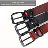 Dandali L8032 Men Retro Casual Antique Buckle Leather Belt Waistband, Size: 110-125cm (Black)