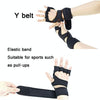 Half-Finger Sports Gloves Non-Slip Silicone Fitness Equipment Gloves Sports Compression Wristbands, Specification: SBlack