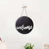 Easter Hanging Door Decoration Indoor Wooden Egg Hanging Sign, Style: Welcome Home Black