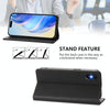 For iPhone XS Max RC01 Dual-Folded Magnetic Suction RFID Leather Phone Case(Black)