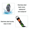 JNEW A380-20090-5 Children Cartoon Dinosaur Rhino Waterproof Time Recognition Colorful Backlight LED Electronic Watch(Black)