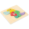 3 PCS Early Childhood Education Wooden Three-Dimensional Jigsaw Puzzle Toy(Crocodile)