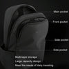 WEPOWER Men Large Capacity Computer Backpack Travel Outdoor Business Commute Pocket Shoulder Bag(Dark Blue)
