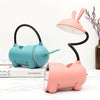 FY003T Small Rabbit USB Charging Desk Lamp with Pen Holder(Dark Blue)