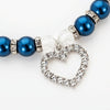 Pearl Pet Collar, Small, Dark Blue - Cat & Dog Necklace