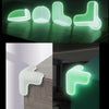 10 PCS Luminous Anti-bump Corner Transparent Coffee Table Corner Protector,Style: L-shape