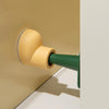 Round Toe Shoe Door Suction Home Silicone Anti-collision Door Blocker(Pine Green+Light Yellow)