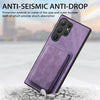 For Samsung Galaxy S25 Ultra 5G Retro Leather Card Bag Magnetic Phone Case(Purple)