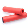 4 Pairs Mountain Folding Bicycle Silicone Foaming Sponge Handle Cover Rubber Shock Absorbing Anti-Slip Handle Set(Red)