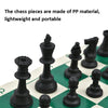 35 x 8cm Bucket Plastic Chess Foldable Leather Chess Board