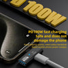 2 in 1 10Gbps PD 100W USB-C / Type-C Charging Side-bend Transfer Adapter(Grey)