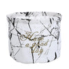 Fabric Storage Basket Desktop Organizer Basket, Style: White Marble Pattern