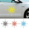 D-366 Compass Pattern Car Modified Decorative Sticker(Red)