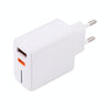 LZ-1130 PD 20W Type-C+QC 3.0 USB Fast Charger, Plug Type:EU Plug(White)