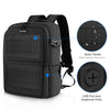 PULUZ 12W Solar Power Outdoor Portable Camera Dual Shoulders Backpack Laptop Bag (Black)