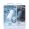 WK WP-C13 2.4A Warpath Dual USB Car Charger with USB to 8 Pin / Micro USB / Type-C Data Cable (White)