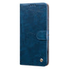 For Xiaomi Redmi 9C Business Style Oil Wax Texture Horizontal Flip Leather Case, with Holder & Card Slots & Wallet(Blue)