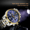 JIN SHI DUN 8750 Men Fashion Waterproof Luminous Mechanical Watch(Silver Black)