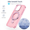 For iPhone 13 / 14 Glitter Ring Holder MagSafe Phone Case(Pink)