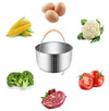 Stainless Steel Steaming Basket Plug-in Silicone Handle Pressure Cooker Steamer Kitchen Cooker Accessories, Typle:6 Quarts