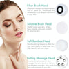 4-In-1 Electric Facial Cleansing Brush To Clean Pores And Blackheads Makeup Remover Brush Waterproof Silicone Cleansing Instrument(White)