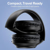 X5 Portable Digital Display Folding Headset FM Radio Headphones, Color: Charging Black
