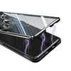 For Samsung Galaxy S20 FE Magnetic Metal Frame Double-sided Tempered Glass Case(Black)