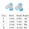 Dog Socks Anti-Slip, Cotton, Indoor & Car, 4-Pack, M, Grey-Blue