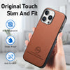 For iPhone 12 Pro Max Twill Fabric Leather Skin Back Phone Case(Brown)