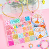 25 Grid  Acrylic Beaded Kids DIY Necklace Bracelet Toys(Crystal Rabbit)