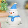 5pcs Christmas Micro Landscape Snowscape Decoration Accessories Christmas Resin Ornament, Style: No.3 Blue Hat Snowman