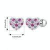 S925 Sterling Silver Plated With Platinum Color-Blocked Zircon Heart-Shaped Earrings(BSE1044)