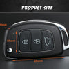 Hyundai 3 Button Folding Key Shell Silver | Key Fob Case