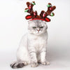 Sequinned Antler Christmas Hat for Dogs, Medium