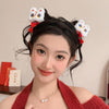 1pair New Year Hair Clip Girl Hair Duckbill Clip Hair Accessories(Little Bell Lion)