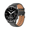 X5 1.32 Inch Round Screen Leather Strap Smart Health Watch Supports Body Temperature Monitoring, ECG Monitoring, Blood Pressure(Black)