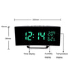 7816 Curved Screen LED Temperature / Humidity Display Multifunctional Clock(White)