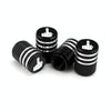 4pcs Laser Ioon Car Tire Modification Universal Valve(Black)