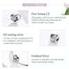 S925 Sterling Silver Heart Shaped Pet Paw Print Beads DIY Bracelet Beaded Accessories