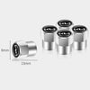 3sets/12pcs For KIA KN Car Tire Valve Core Decorative Metal Cap(Silver)