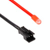 EL Cold Red Light Waterproof Round Flexible Car Strip Light with Driver for Car Decoration, Length: 2m(Red)