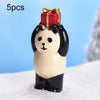 5pcs Christmas Cute Micro Landscape DIY Bonsai Decoration Snowscape Ornament, Style: No.20 Gift Box Panda