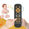 Baby Simulation TV Remote Control Music Toy with Light and Sound 3 Language Mode, Color: Black With Giraffe Silicon Cover