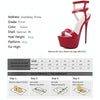 Sexy Nightclub Super High Heels, Size:43(Red)